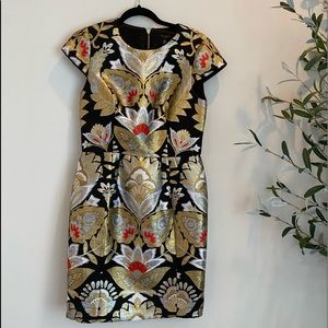 Ted baker dress with metallic pattern